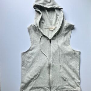 Synergy Women’s Organic Cotton Pacific Hoodie Light Grey Sleeveless Size M